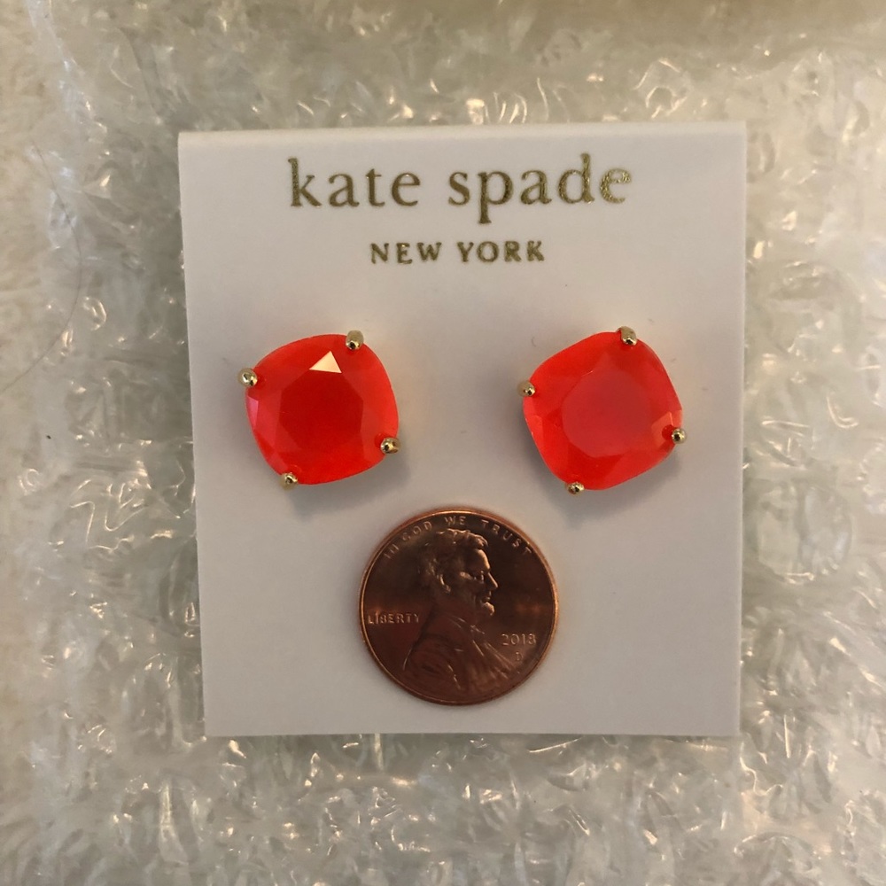 Kate Spade Earrings (Neon Orange)